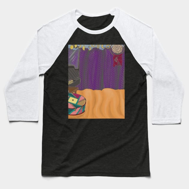 Camper Van Life - purple view Baseball T-Shirt by Ethereal Designs